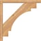 Ekena Millwork Merced Block Smooth Bracket w/ Offset Brace, Western Red Cedar, 3 1/2"W x 24"D x 24"H BKT0402X24X24MRC05SWR - alternate 2